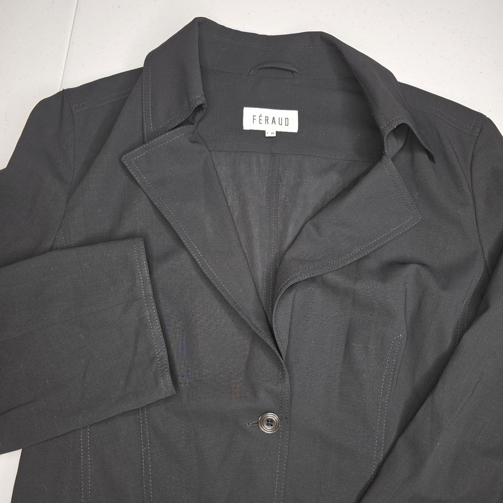 LOUIS FERAUD Women's 38/36‎ Black Jacket Blazer -1794